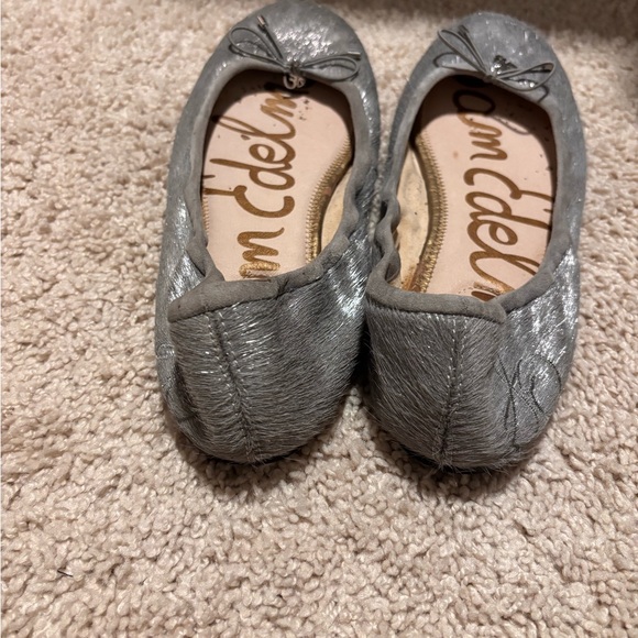 SAM EDELMAN Gray/ Silver Ballet Flats - Picture 5 of 5
